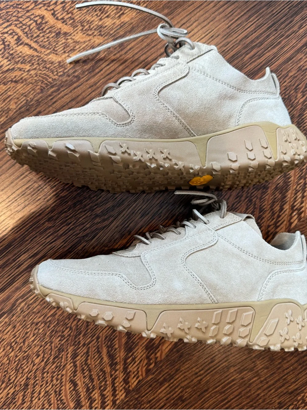 Men's Beige Suede Athletic Sneakers
